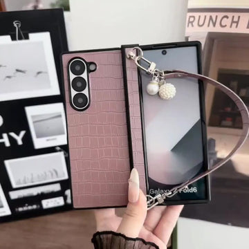 Fashion Crocodile Pattern Portable Leather Case Samsung Galaxy Z