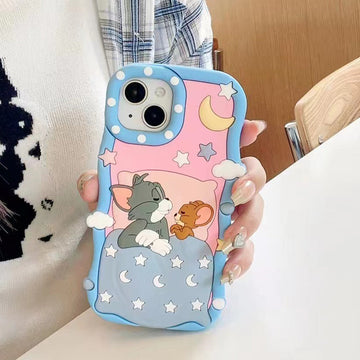 Sleeping Tom & Jerry Silicon Phone Cases For iPhone
