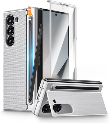 Caka for Galaxy Z Fold 6 Case with S Pen Holder Slot Hidden Kickstand