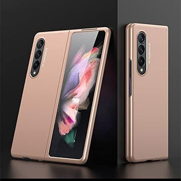 Galaxy Z Ultra Thin Hard Shell Back Case- Gold