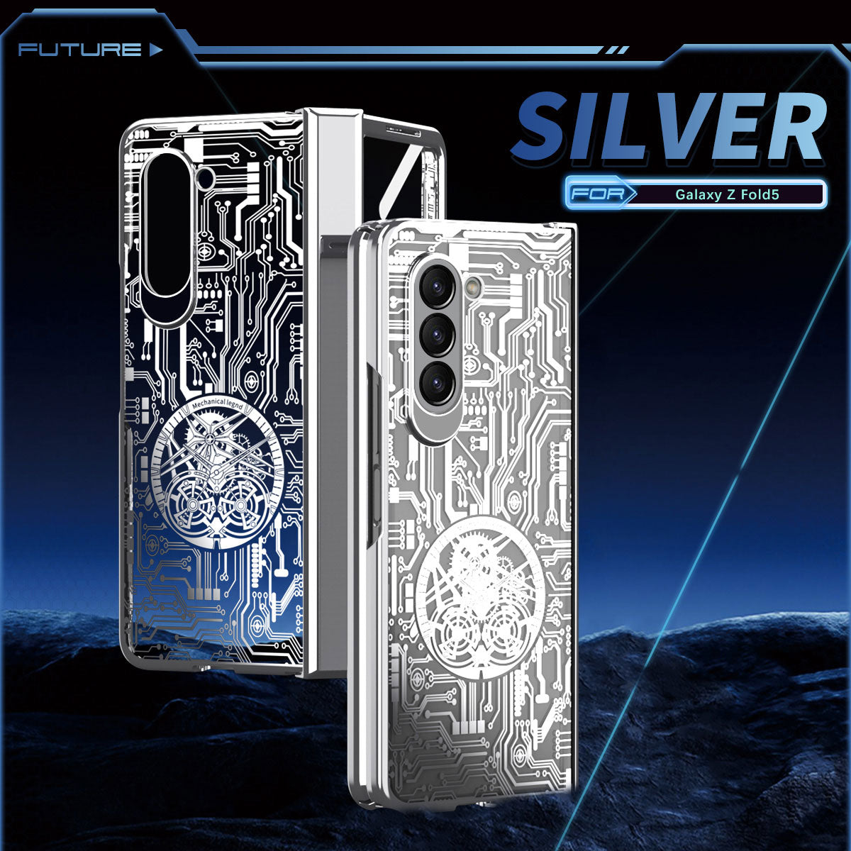 Electroplated Transparent Shockproof Cover For Samsung Galaxy Z Fold