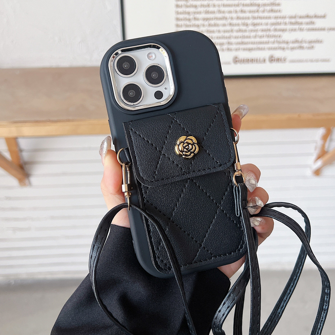Silicon Phone Case With Card-Cash Wallet For iPhone