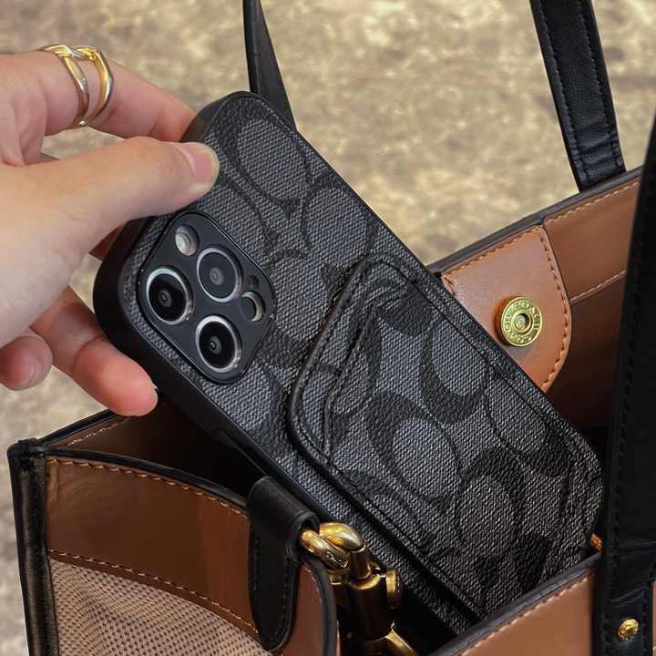 Luxury Leather Card Pocket Slot Phone Case for iPhone 16 15 14 13 12 11 Pro Max New Designer Cover/Fundas New Luxury Design