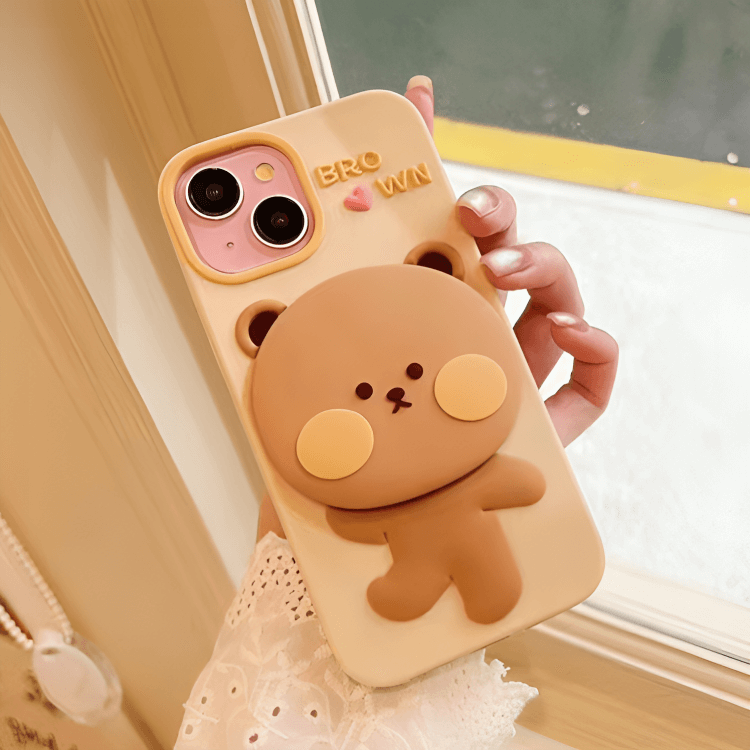 Mirror Bear Silicon Phone Cases For iPhone