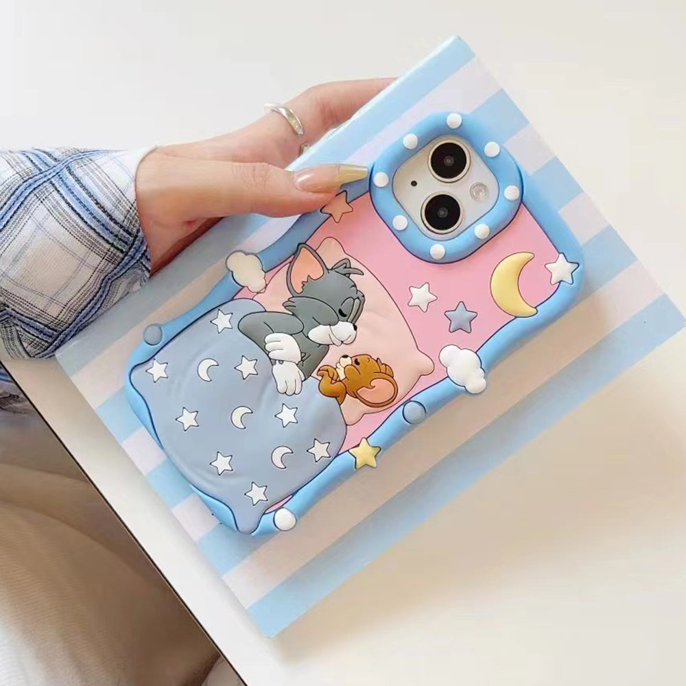 Sleeping Tom & Jerry Silicon Phone Cases For iPhone