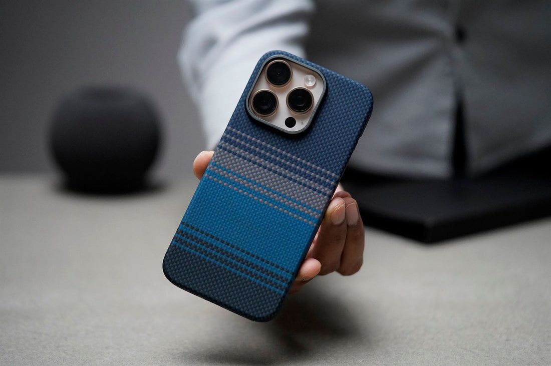 Magsafe Dune Blue Real Aramid Carbon Fiber Case
