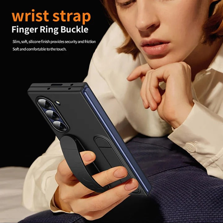 Galaxy Z Fold3 Dual Function Design Wristband with Folding Stand Case